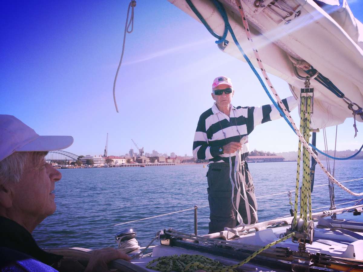 Peter and Alex on board Berrimilla II, June 2013 Photographer: Nicole Cama, ANMM