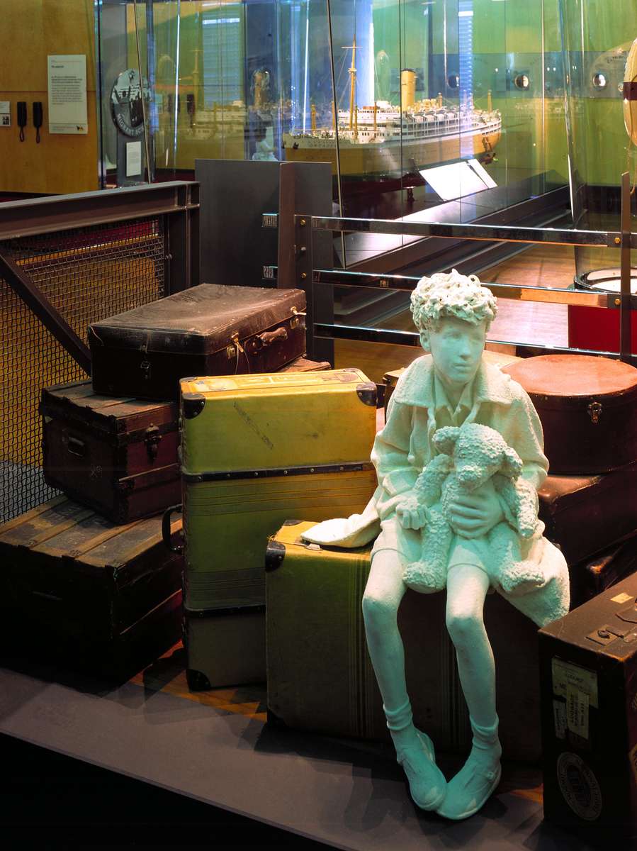 Suitcases and boats in Passengers, the museum