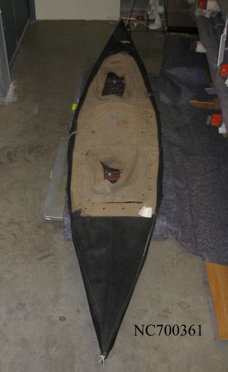 Folboat Mark III No. 117 made by Hedleys Pty Ltd in 1943.  Same type used during Operation Jaywick. ANMM Collection NC700361