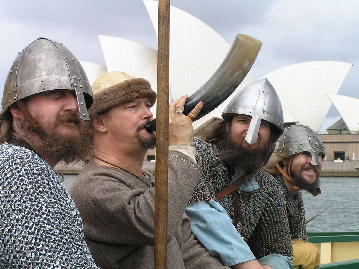 Invading Vikings passing by the Opera House 