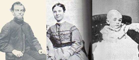 Captain Benjamin Briggs, his wife Sarah and their two year old daughter, Sophia
