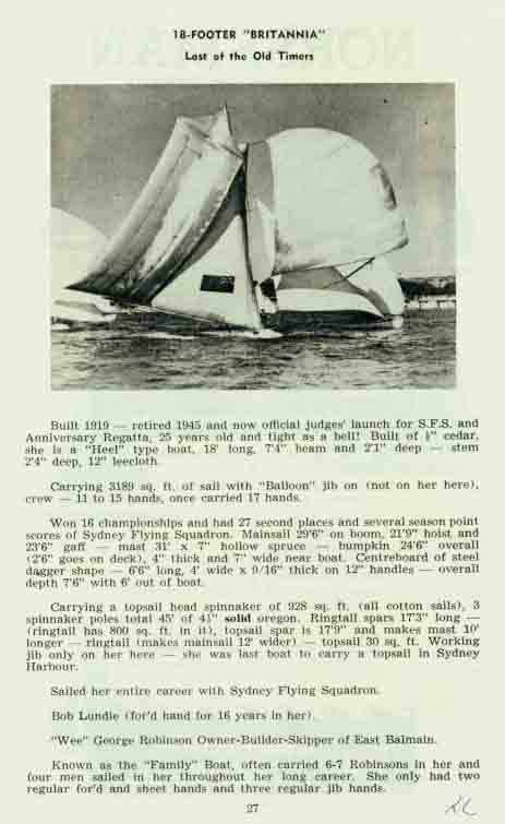 1964 Royal Sydney Anniversary Regatta program Regatta program page