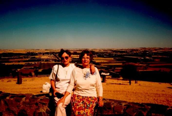 Pamela and her mother overlooking the Isle of Man, 1990s