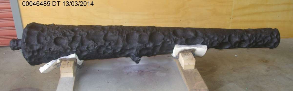 Zeewijk Cannon after application of tannic acid. 