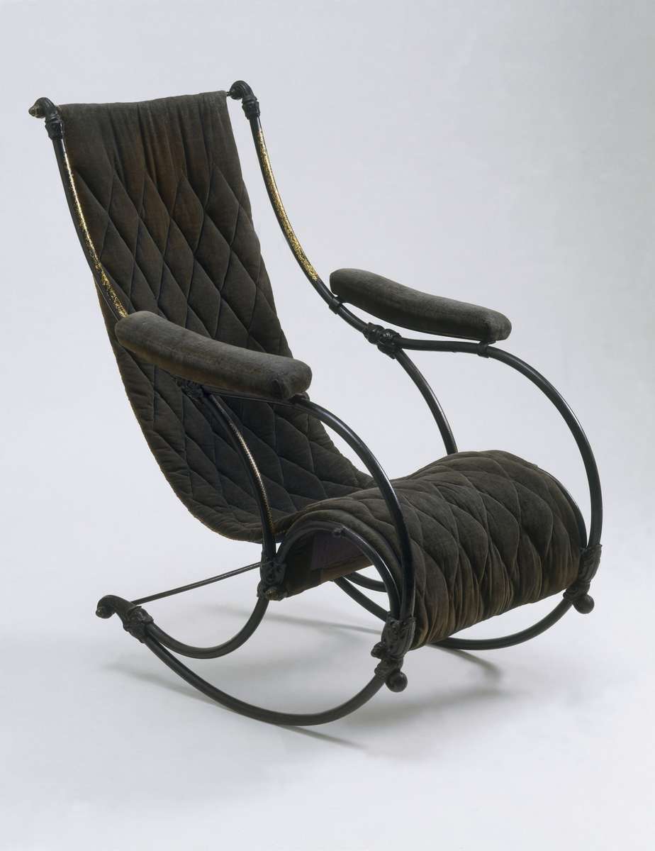 R.W.Winfields rocking chair. Similiar in style to their award winning style of 1851 Image courtesy of the Victoria and Albert Museum, London