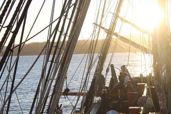 Motoring into Broken  Bay. Photo by Eden Alley-Porter.