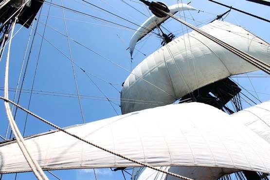 Endeavour sails. Image: EAP.