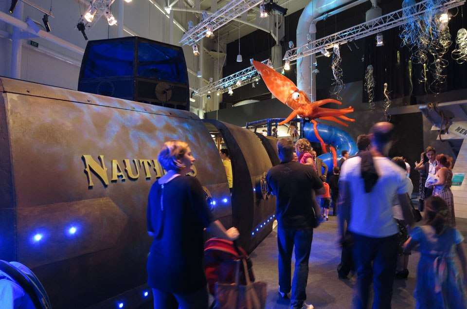 The exterior of the Nautilus in Voyage to the Deep