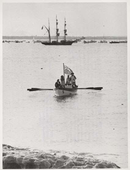 Reenactment of the landing of Captain Cook at Kurnell, in Botany Bay, 1970