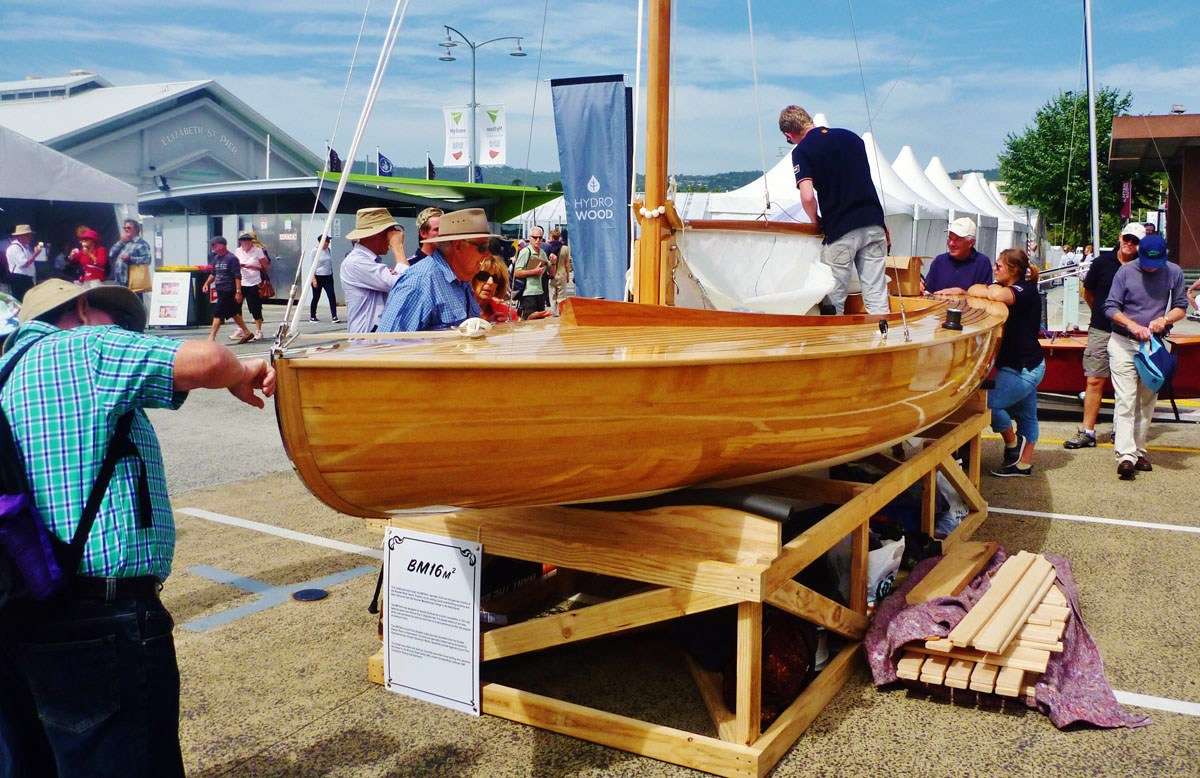 The Dutch 6m2 class yacht built in Franklin by a Dutch team and auctioned onsite on the Sunday.