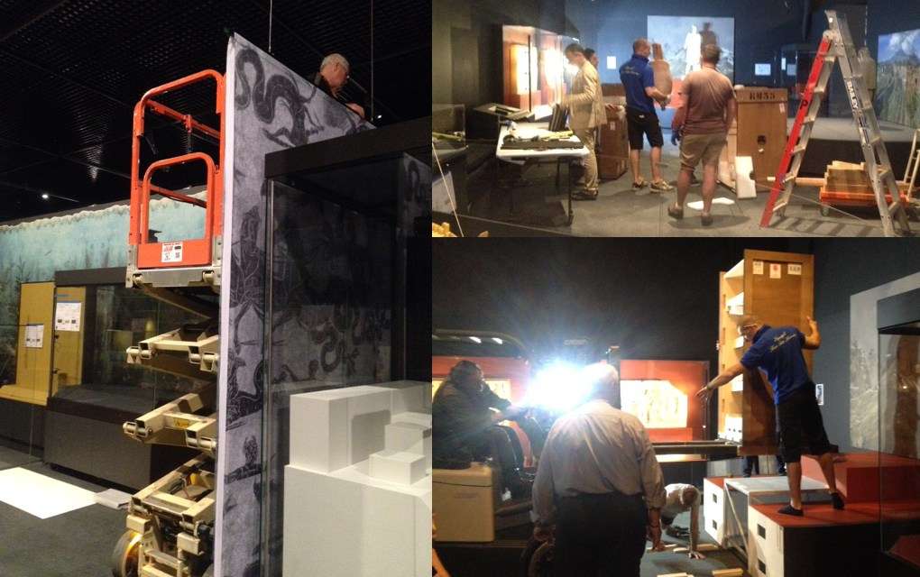 Installing the artefacts. Image: ANMM. 