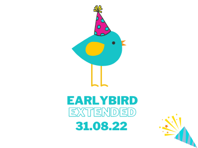 earlybird extended 31 August 2022