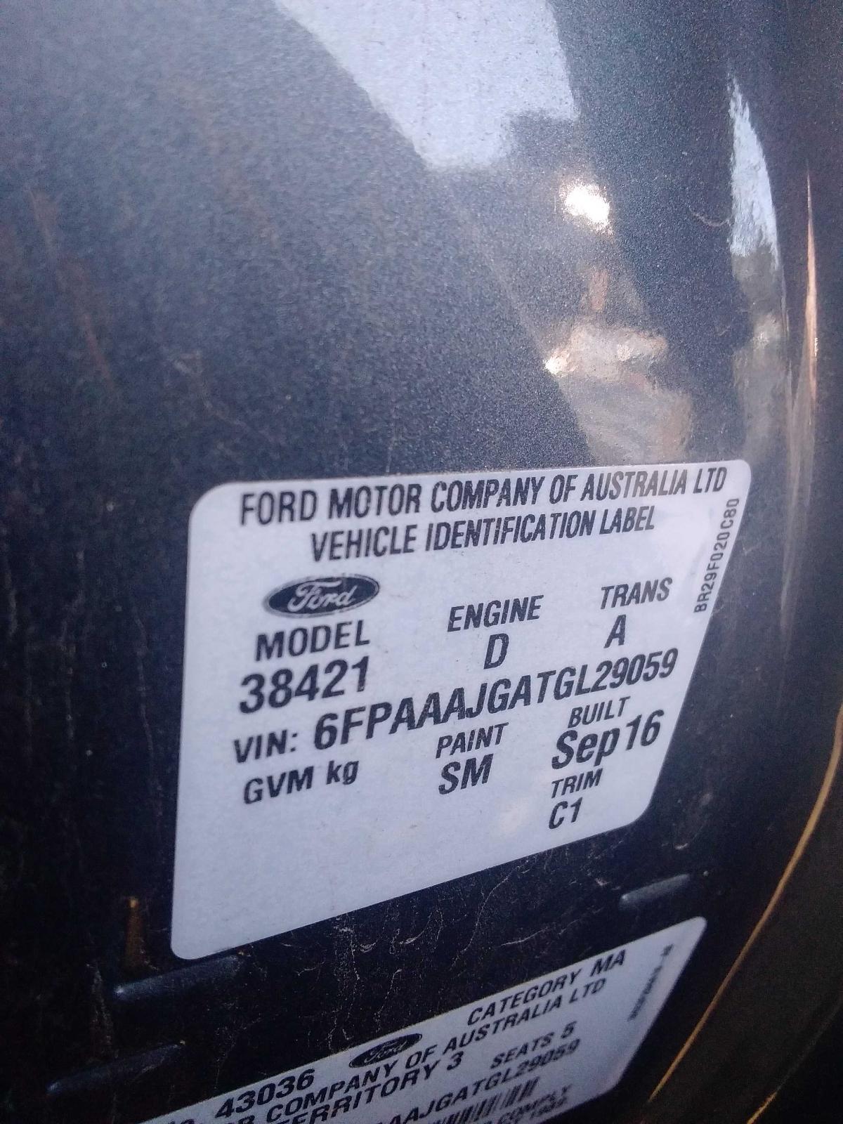 View Auto part Right Front Window Reg/Motor Ford Territory 2016