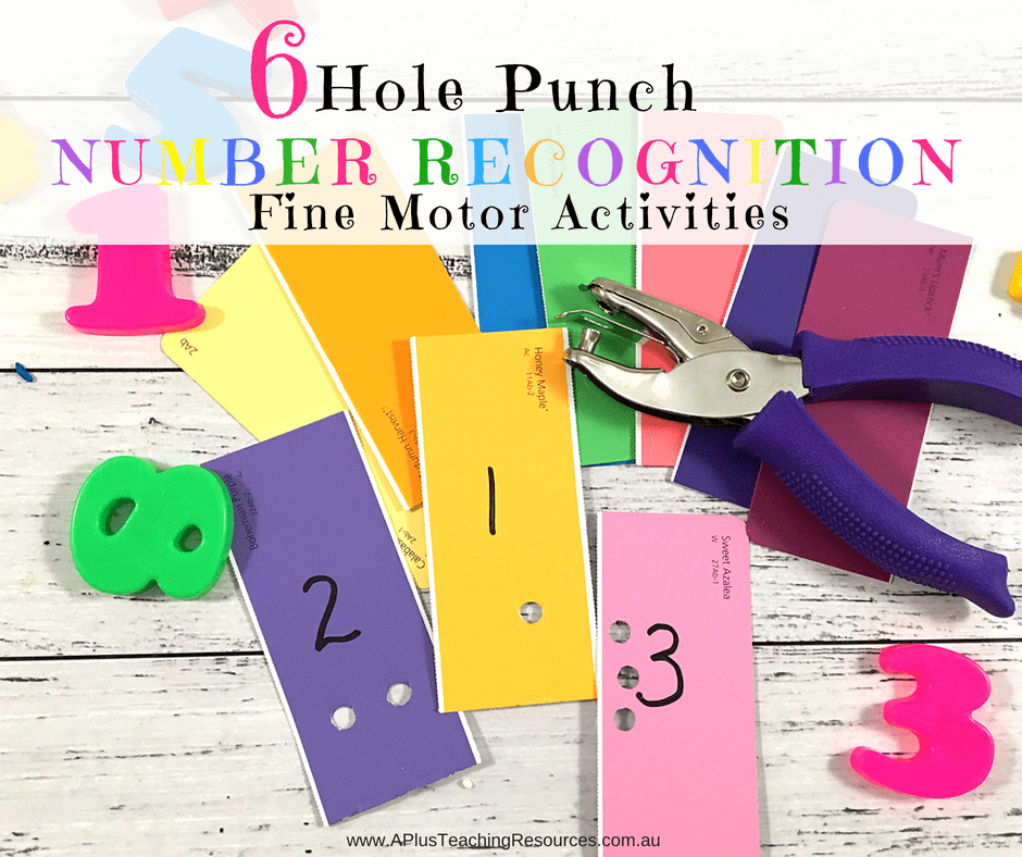 Hole Punch Fine Motor Activities Number Recognition For Kids