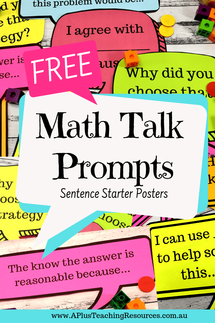 30 FREE Math Talk Posters A Plus Teaching Resources