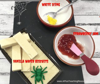 GROSS-tastic Halloween Recipe Band Aid Biscuits - A Plus Teaching Resources