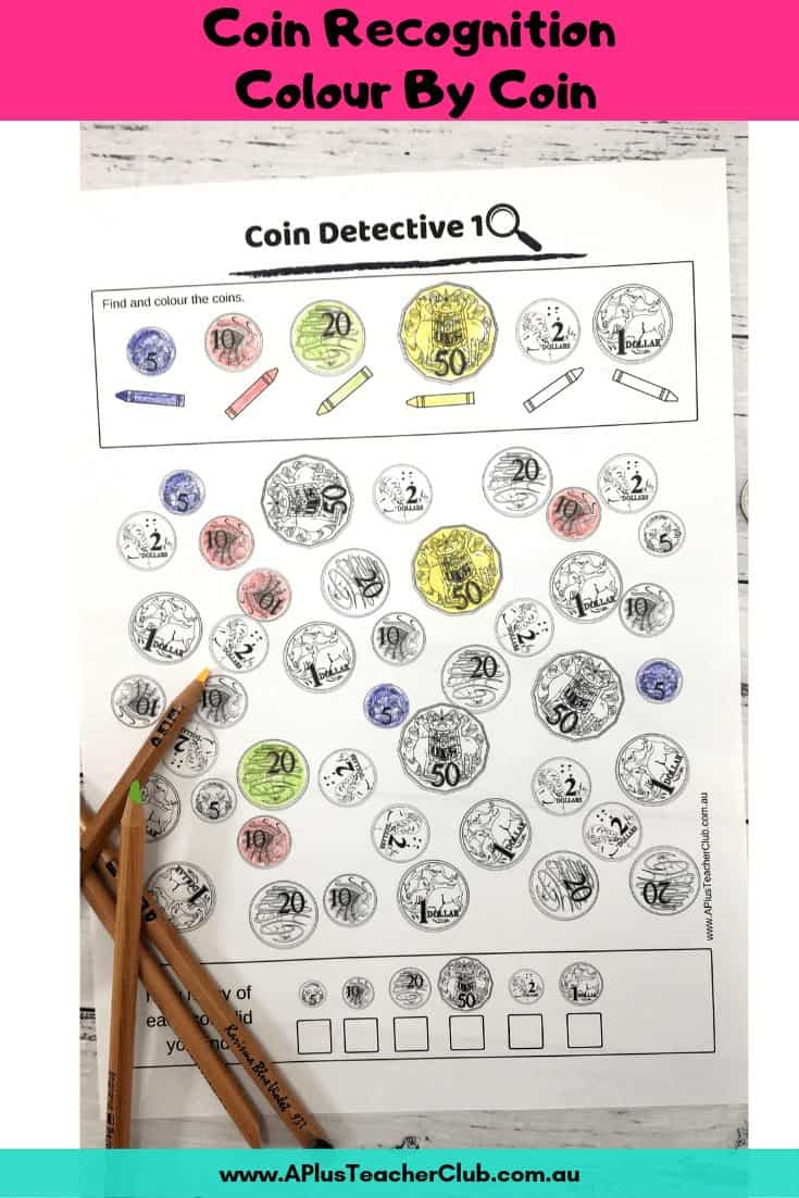 Colour By Coin worksheets Colour By Coin worksheets