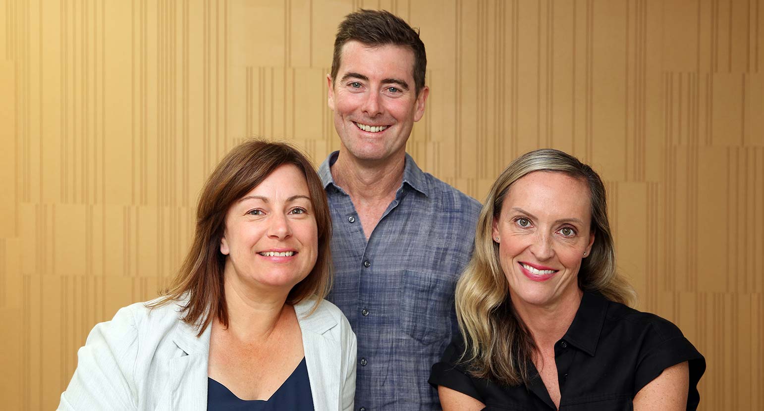 Rebecca Sargeant, Justin Groves and Penny Flanders. New staff members at Spinach advertising agency.