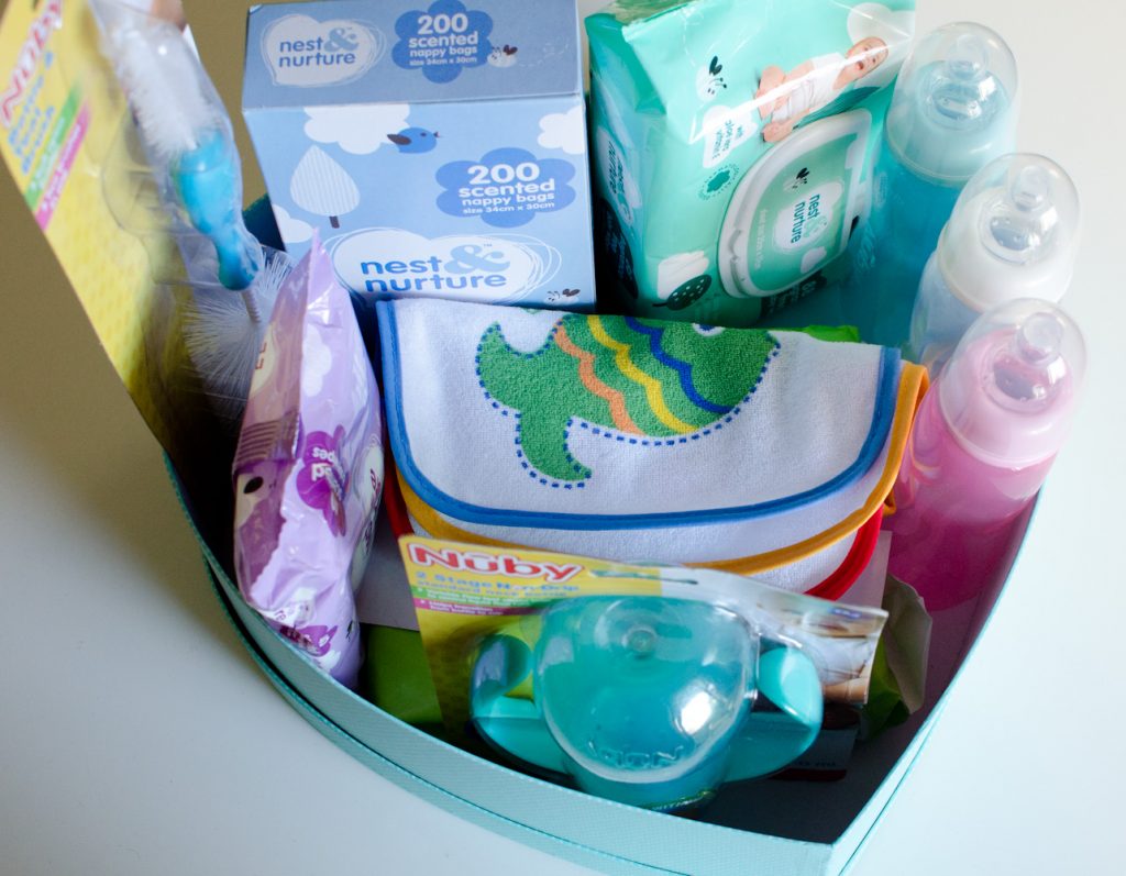 setting up the baby hamper setting up the baby hamper