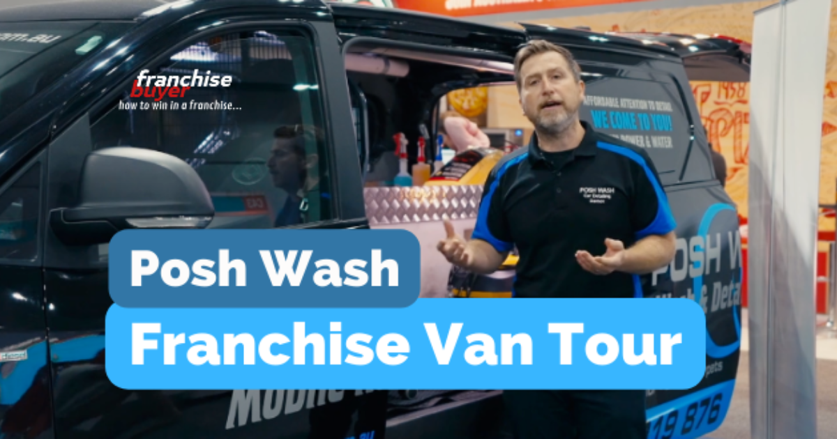 Posh Wash mobile car detailing franchise business van tour