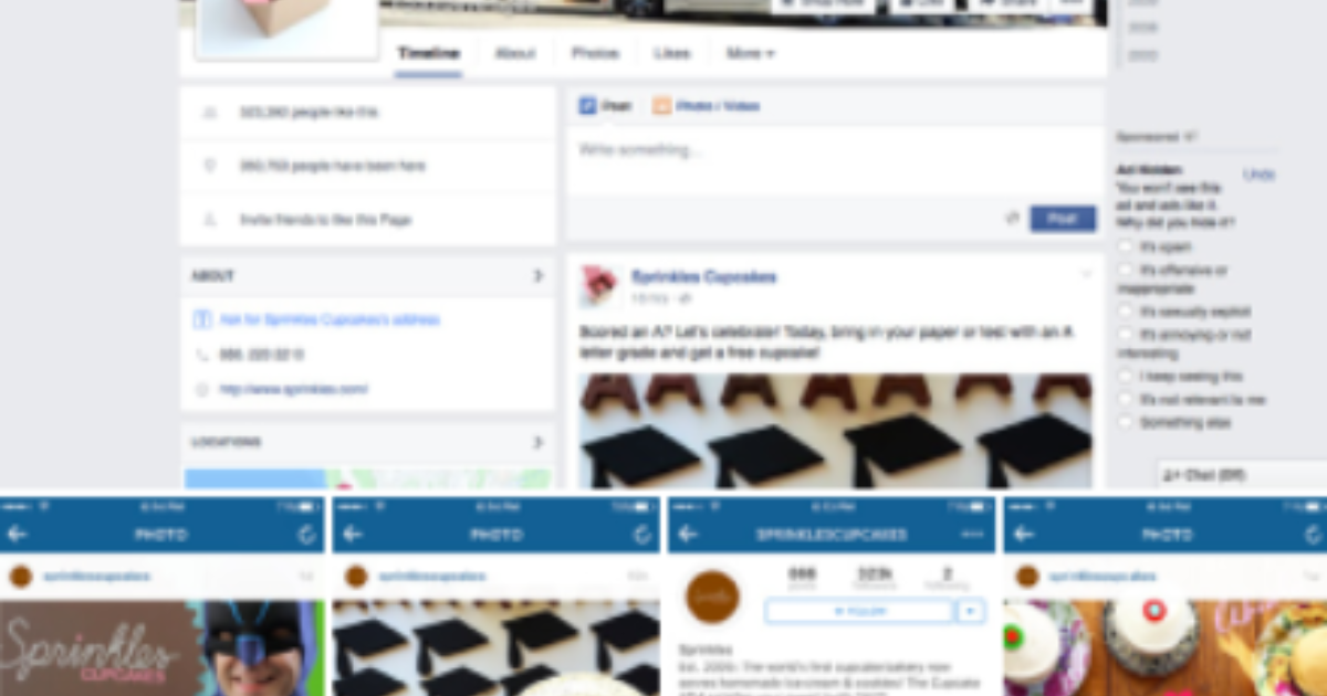 Sprinkles Cupcakes Success Story via Facebook