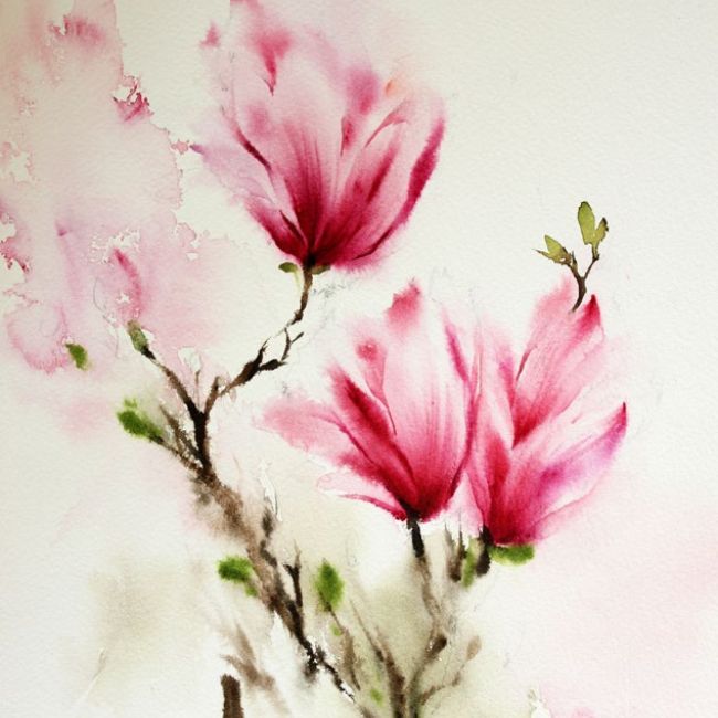 Watercolours|  Painting Flowers with Saba Manesh | short course