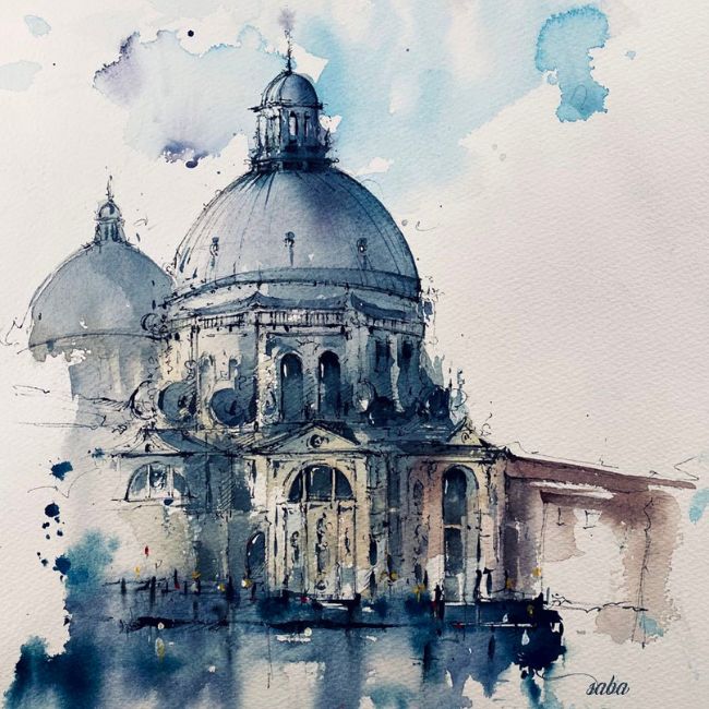 NEW! Watercolour Painting  Landscapes with Saba Manesh Art Est Art School  and Gallery