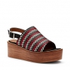 MORA SH  WEDGES IN BLACK MULTI