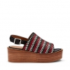 MORA SH  WEDGES IN BLACK MULTI