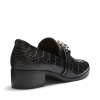 ELEGANT FLATS IN BLACK CROC