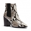 KENNA BOOTS IN BLACK/WHITE SNAKE