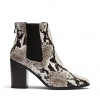 KENNA BOOTS IN BLACK/WHITE SNAKE