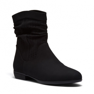womens flat black boots