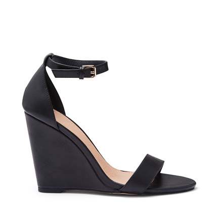 Remina Leather Wedge Heel Sandals Black By Wittner ShoeSales |  clube.zeros.eco