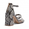 ORIANA HEELS IN NATURAL SNAKE