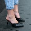 IKARIA PUMPS IN BLACK CROC