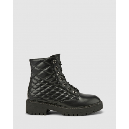 flat quilted boots