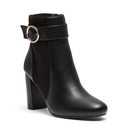 black platform booties low heel