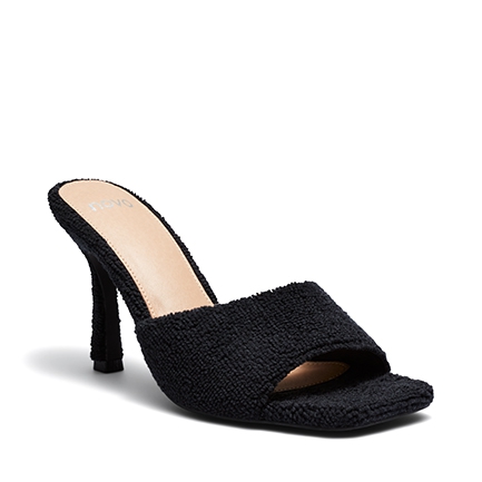 black backless heels