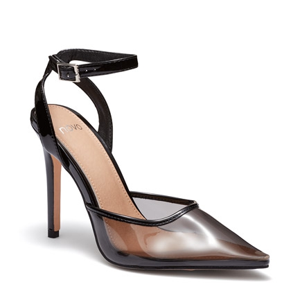 court heels with strap