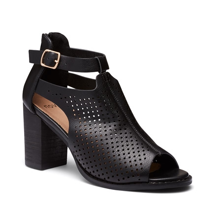 black bootie sandals