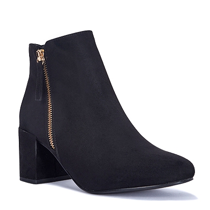 black platform booties low heel