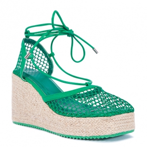 white tie platform sandals