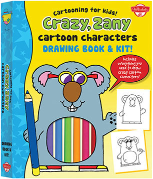 crazy zany cartoon characters drawing book kit dave garbot