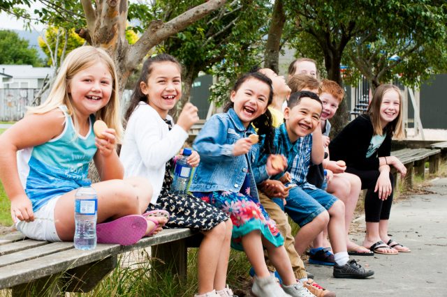 Kids At School Eating Lunch