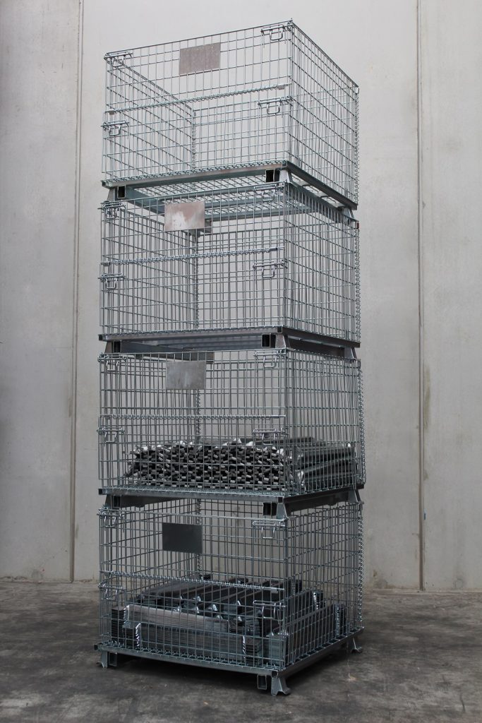 Galvanised Steel Mesh Cage Storage Cage Global Industrial