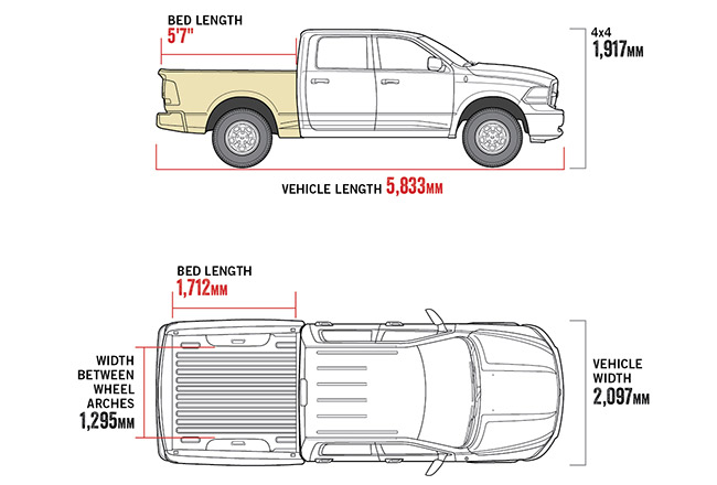 1500 Express 5'7" Tub diagram