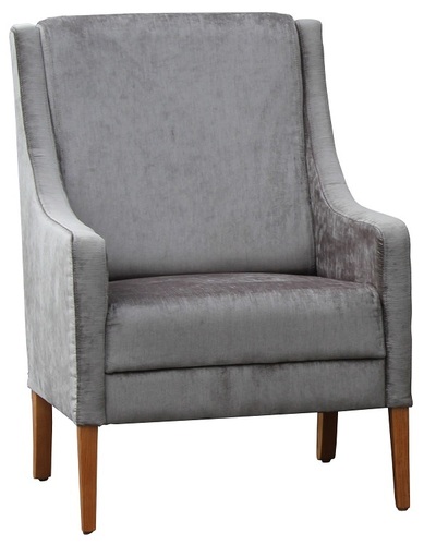 Lounge Aged Care Mercury Chair Grey Velvet