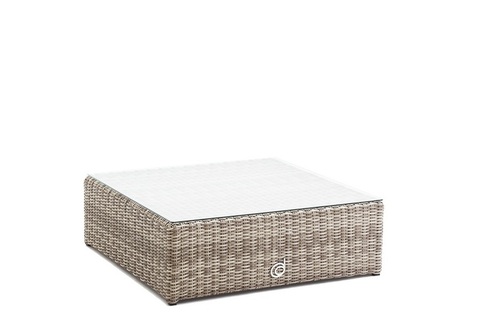 Outdoor Retirement Delmar Coffee Table with Glass Top