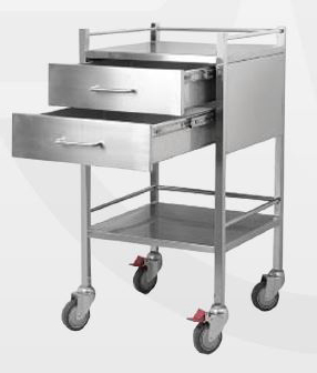 Medistar Stainless Steel Trolley - 2 Drawer